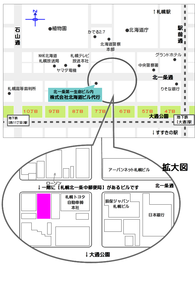 北海道ビル代行所在地